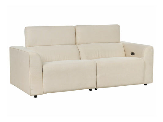 Sofa reglaineris 2 Seater Corduroy Elektrinis Reglaineris Sofa with USB Port ULVEN Beige 468213 (Beige)