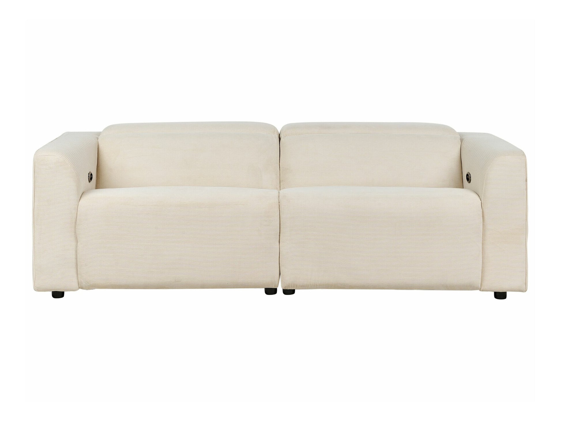 Sofa reglaineris 2 Seater Corduroy Elektrinis Reglaineris Sofa with USB Port ULVEN Beige 468213 (Beige)
