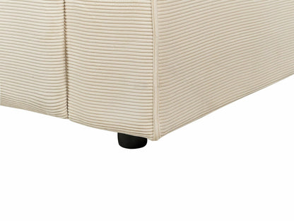 Sofa reglaineris 2 Seater Corduroy Elektrinis Reglaineris Sofa with USB Port ULVEN Beige 468213 (Beige)