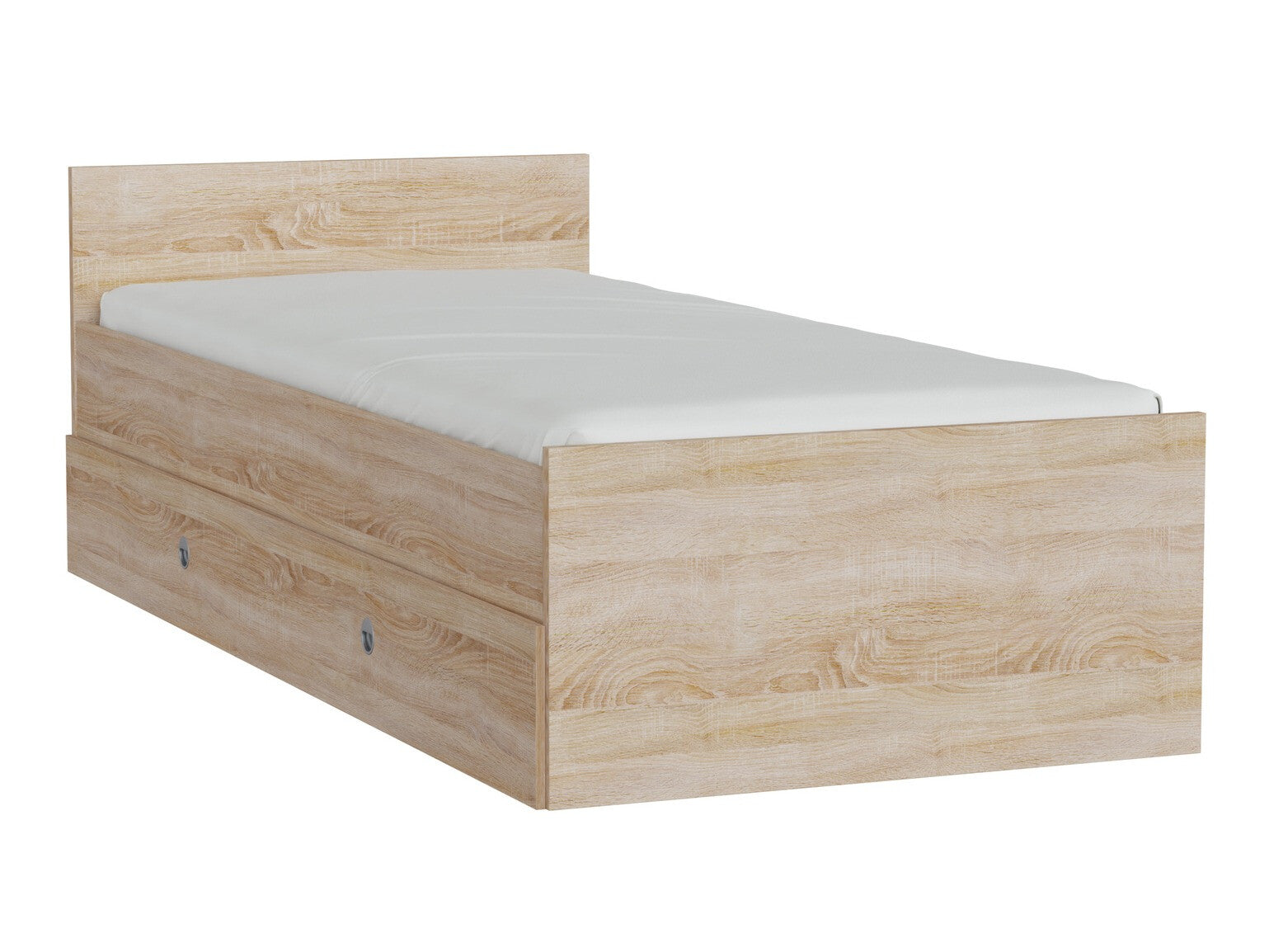 Lova Nepo Plus LOZ/90 / 120, Spalva: Sonomos ąžuolas, Miegamoji dalis: 90 x 200 cm, Patalynės dėžė: Yra Sonomos ąžuolas