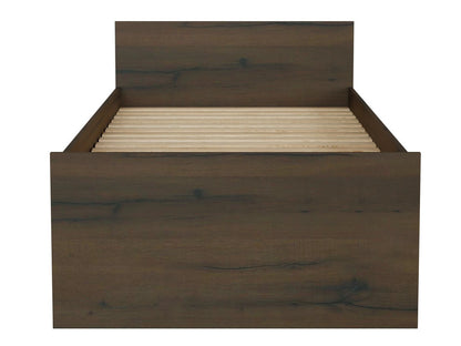 Lova Nepo Plus LOZ/90 / 120, Spalva: Tamsus ąžuolas, Miegamoji dalis: 90 x 200 cm, Patalynės dėžė: Yra Tamsus ąžuolas