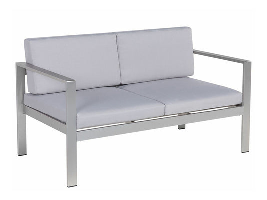 Lauko sofa Garden Sofa 2 Seater SALERNO Metalas Šviesi Pilka 93864 (Šviesi pilka)