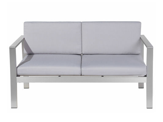 Lauko sofa Garden Sofa 2 Seater SALERNO Metalas Šviesi Pilka 93864 (Šviesi pilka)