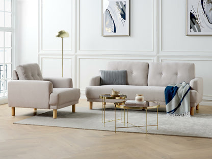 Minkštų baldų komplektas Gobelenas Living Room Komplektas TUVE 467456 (Taupe)