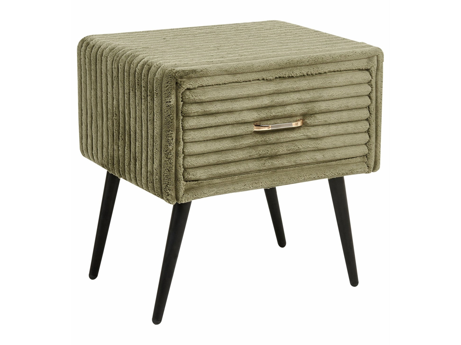 Naktinis staliukas 1 Stalčius Lovoside Stalas FLAYAT Corduroy Žalia 599757 (Žalia)
