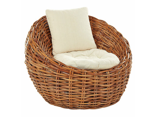 Lauko fotelis Garden Kėdė LERICI Rattan Natural 394730 (Ruda + Beige)