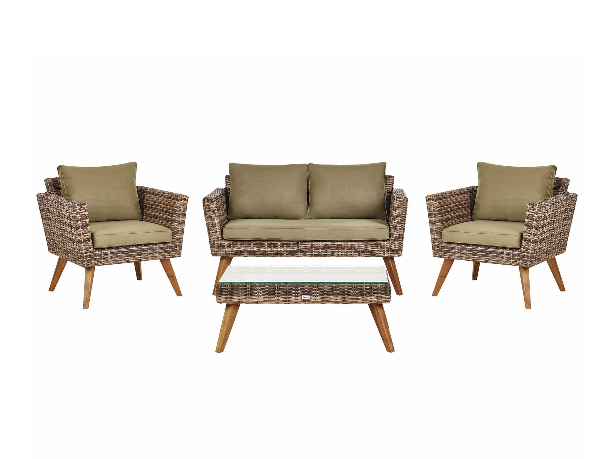 Lauko baldų komplektas VITTORIA 4 seater 520688, Spalva: Ruda + Šviesus alyvmedis