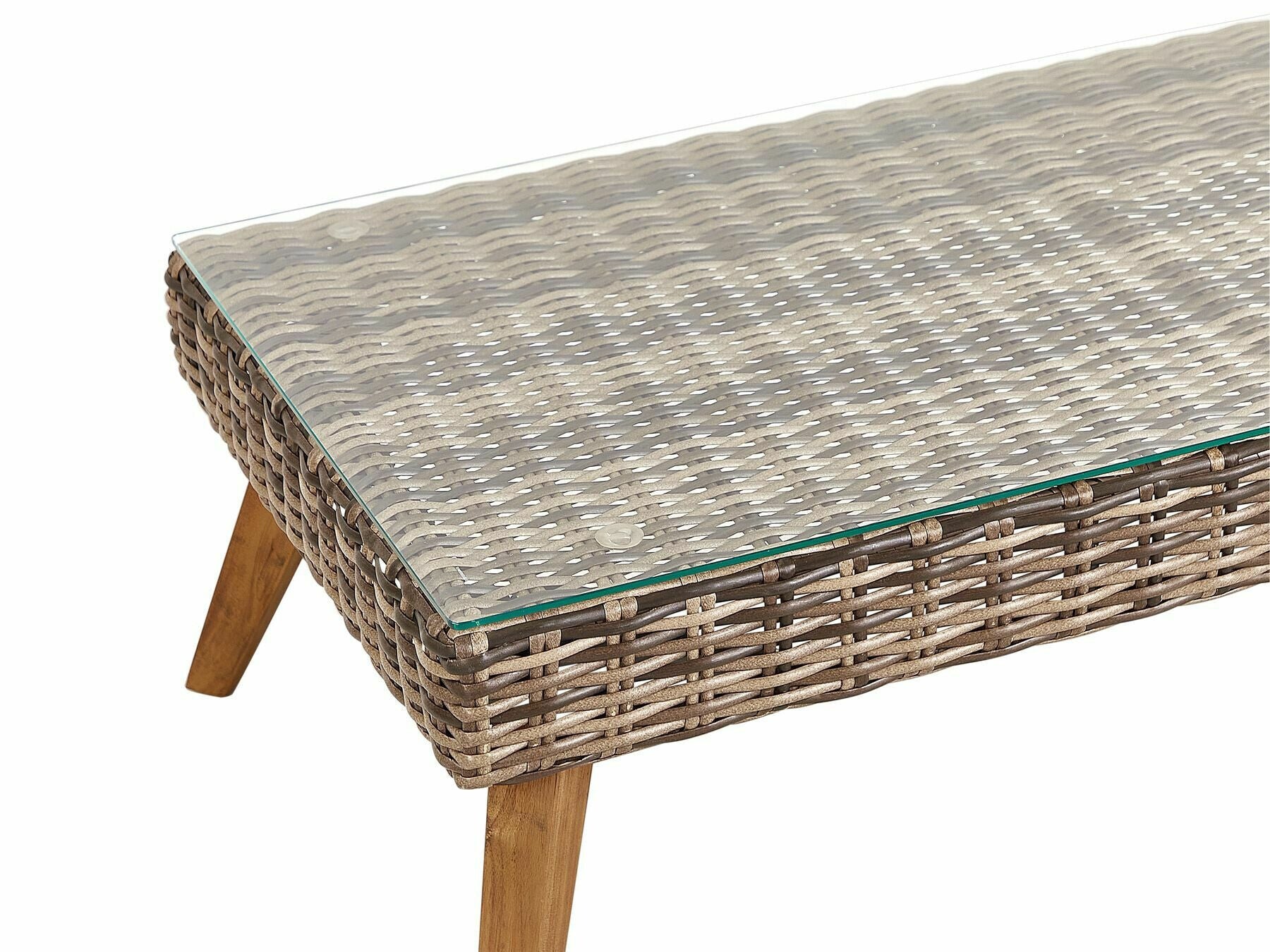 Lauko baldų komplektas VITTORIA 4 seater 520688, Spalva: Ruda + Šviesus alyvmedis
