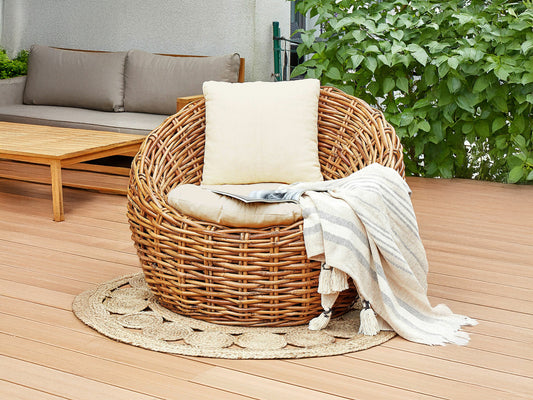 Lauko fotelis Garden Kėdė LERICI Rattan Natural 394730 (Ruda + Beige) 4022283