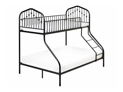 Dviaukštė lova Dviaukštė Lova Metalas CHAMONIX 90/140 x 200 cm Juoda 610198 (Juoda)
