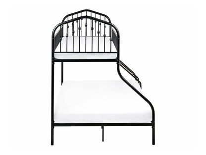 Dviaukštė lova Dviaukštė Lova Metalas CHAMONIX 90/140 x 200 cm Juoda 610198 (Juoda)