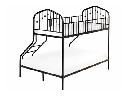 Dviaukštė lova Dviaukštė Lova Metalas CHAMONIX 90/140 x 200 cm Juoda 610198 (Juoda)