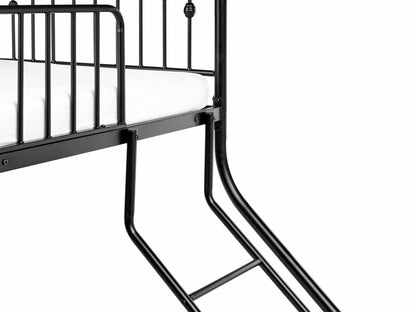 Dviaukštė lova Dviaukštė Lova Metalas CHAMONIX 90/140 x 200 cm Juoda 610198 (Juoda)