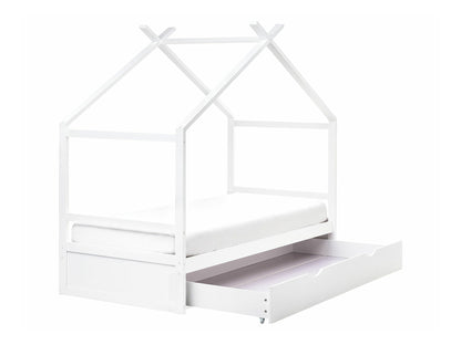 Lova Kids Lova Pušis Medis ORGEVAL 90 x 200 cm (EU Viengulės) with Storage Balta 594908 (Balta)