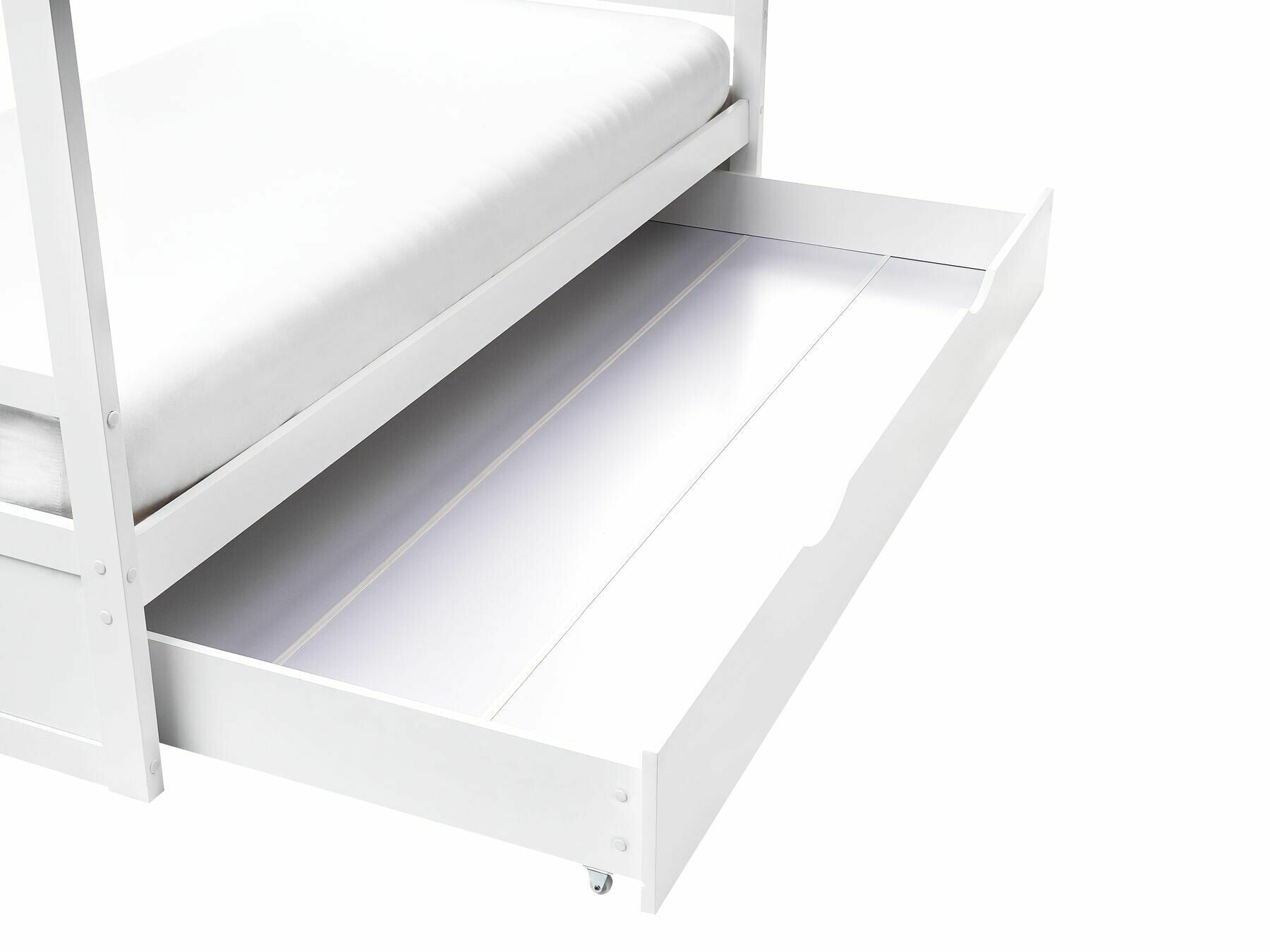 Lova Kids Lova Pušis Medis ORGEVAL 90 x 200 cm (EU Viengulės) with Storage Balta 594908 (Balta)