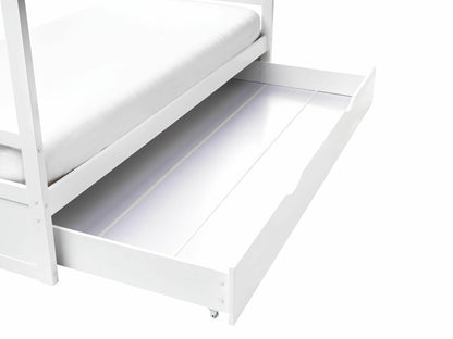 Lova Kids Lova Pušis Medis ORGEVAL 90 x 200 cm (EU Viengulės) with Storage Balta 594908 (Balta)