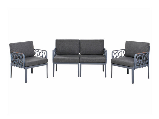 Lauko baldų komplektas ERICHE 611553, Spalva: Pilka