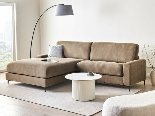 Minkštas kampas MALOY 604024, Spalva: Ruda, Variantas: Kairinis