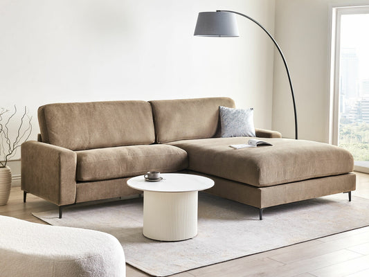 Minkštas kampas MALOY 603987, Spalva: Ruda, Variantas: Dešininis