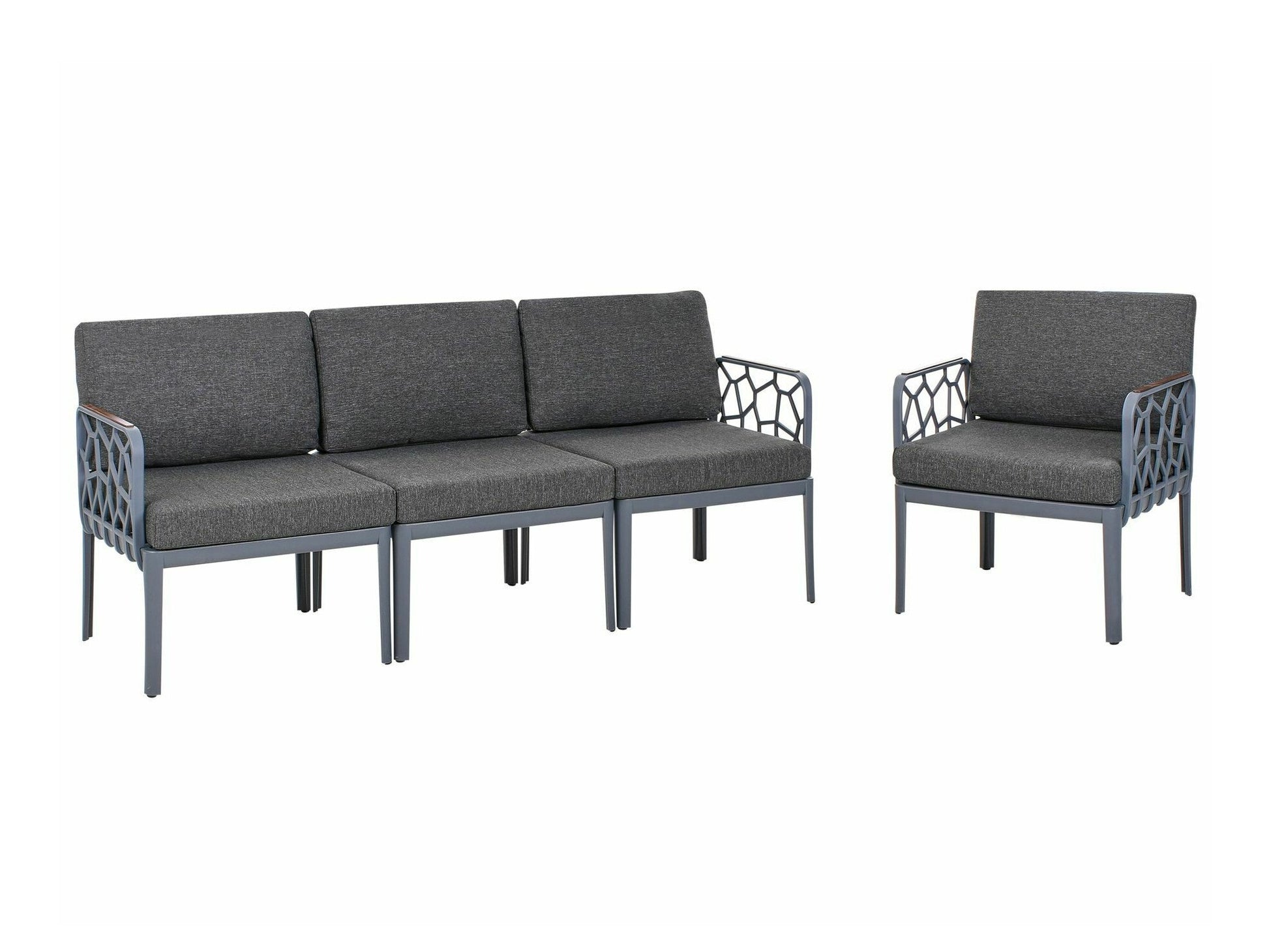 Lauko baldų komplektas ERICHE 611553, Spalva: Pilka 4026886