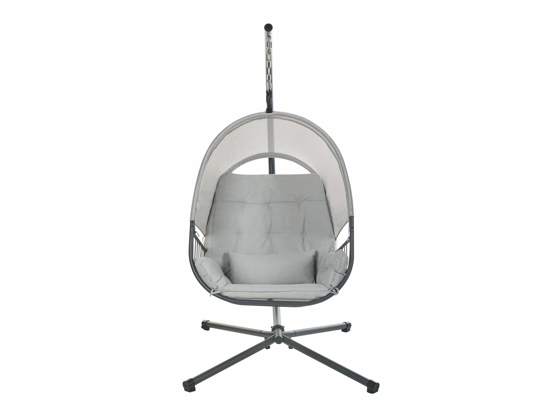 Supamas krėslas Hanging Kėdė with Stand Šviesi Pilka ALVIANO 590770 (Šviesi pilka)