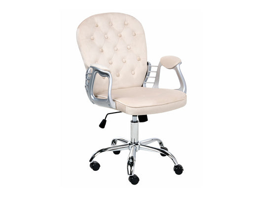 Biuro kėdė Swivel Velvetas Office Kėdė PRINCESS 2 Beige 609018 (Beige)