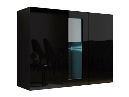 Pakabinama spintelė Vigo 120 (Zigo), LED apšvietimas: Ne, Spalva: Juoda + Blizgi juoda 4029132