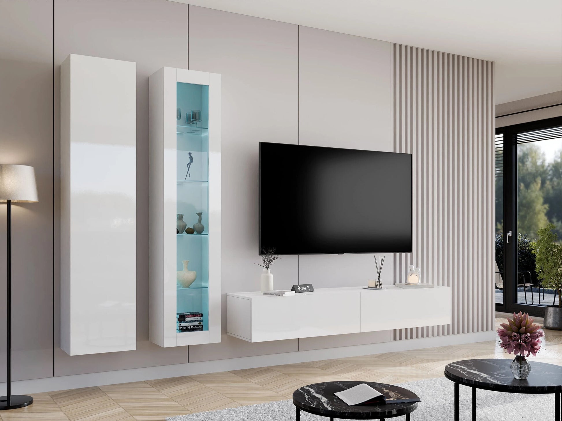 Pakabinama lentyna Vigo 180 II (Zigo 180), Spalva: Balta + Blizgi balta 4029598