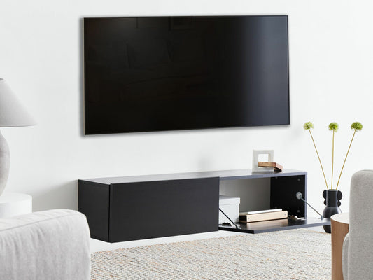 TV staliukas GLADSTONE 140cm, Spalva: Juoda