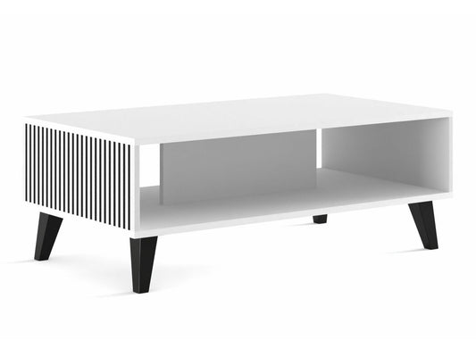Žurnalinis staliukas RAVENNA_PB_COFFE_TABLE_90x60_CARB_WHITE_BLACK_BLACK_LEGS (Balta + Juoda)