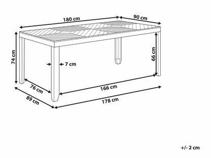 Stalas Garden Dining Stalas BARATTI 90 cm 180 cm Akacija Medis Ruda 399923