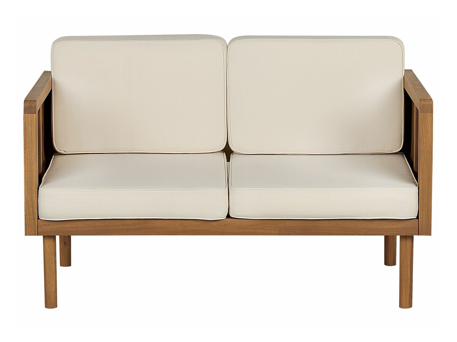 Lauko sofa 2 Seater Akacija Medis Garden Sofa Šviesi BARATTI 332304