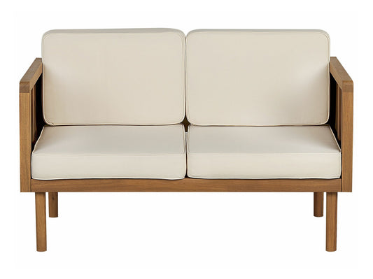 Lauko sofa 2 Seater Akacija Medis Garden Sofa Šviesi BARATTI 332304