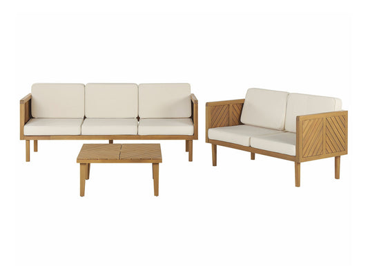 Lauko baldų komplektas Garden Lounge Komplektas with Stalas 5 Seater BARATTI Akacija Medis Ruda 330840