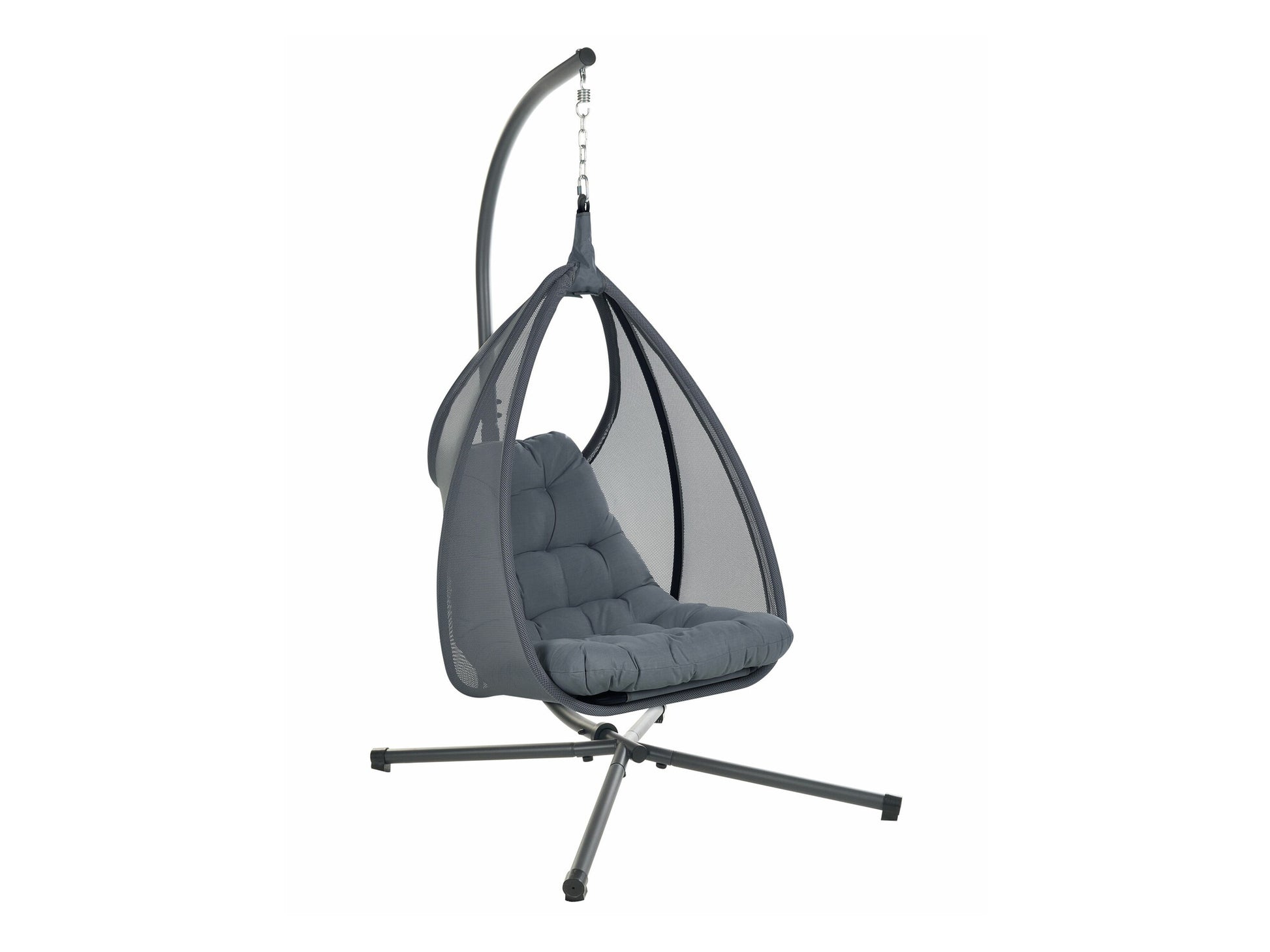 Supamas krėslas Hanging Kėdė with Stand AVEGNO Gobelenas Tamsi Pilka 590674 (Tamsi pilka)