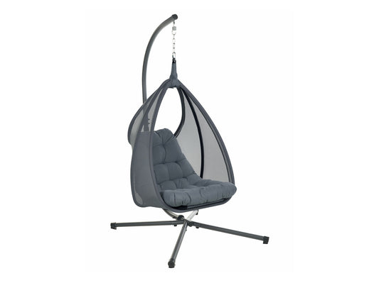 Supamas krėslas Hanging Kėdė with Stand AVEGNO Gobelenas Tamsi Pilka 590674 (Tamsi pilka)