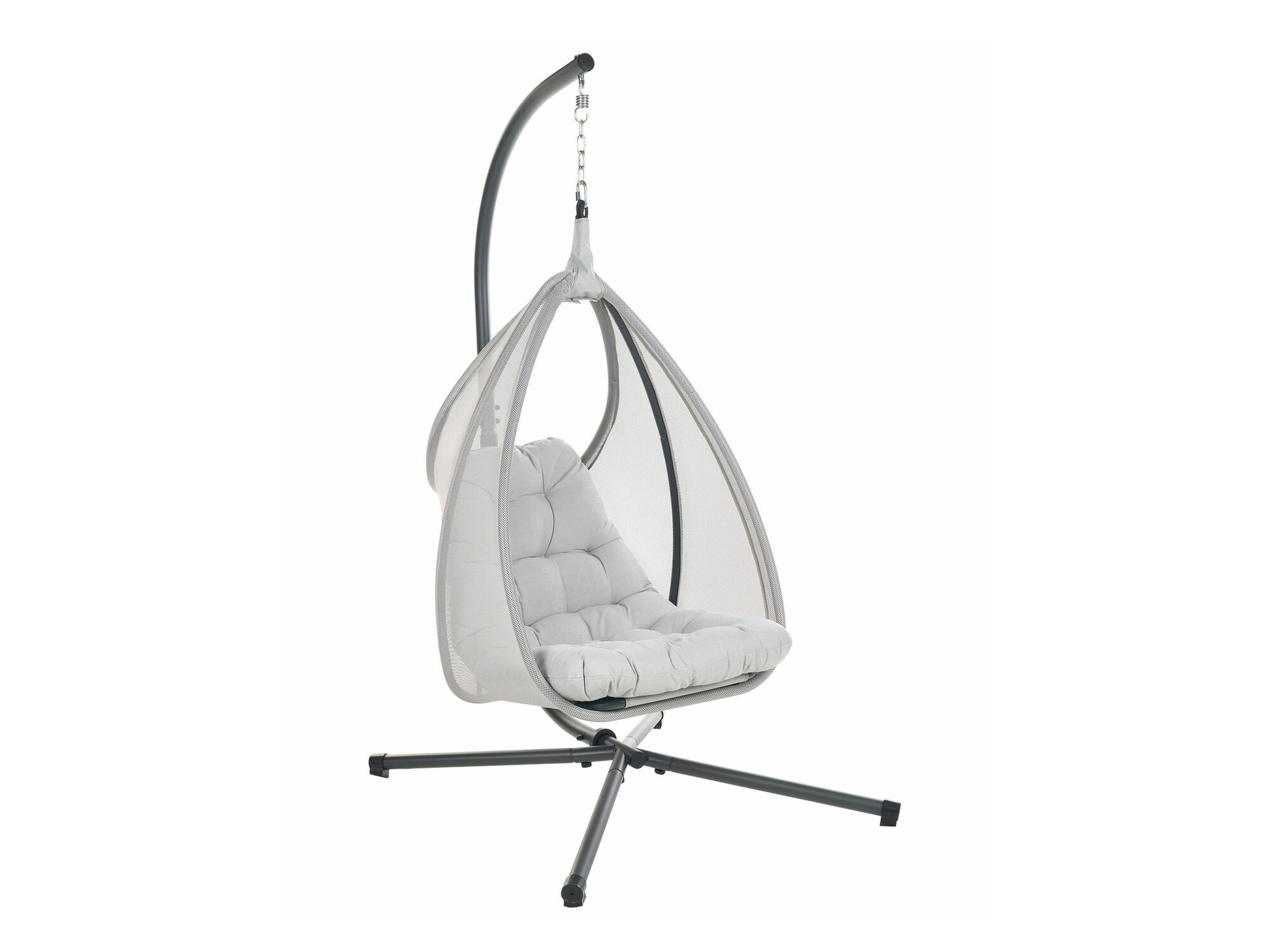 Supamas krėslas Hanging Kėdė with Stand AVEGNO Gobelenas Šviesi Pilka 590712 (Šviesi pilka)