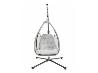 Supamas krėslas Hanging Kėdė with Stand AVEGNO Gobelenas Šviesi Pilka 590712 (Šviesi pilka)