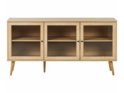 Spintelė Stiklas Display Spintelė ALBANY 150 cm Šviesi Ruda 594333