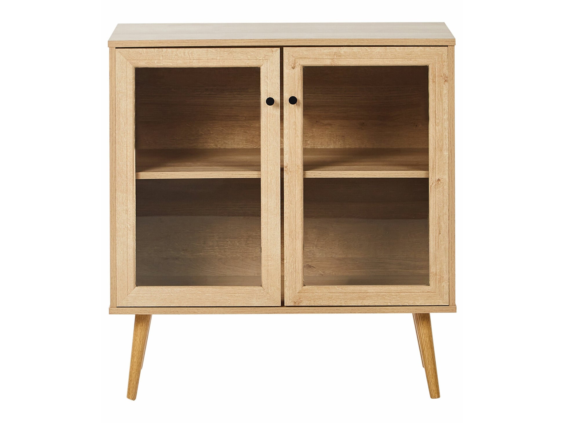 Spintelė Stiklas Display Spintelė ALBANY 80 cm Šviesi Ruda 594295