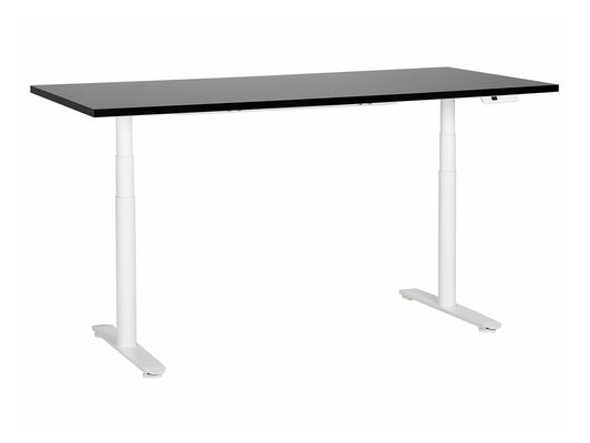 Reguliuojamo aukščio darbo stalas DESTINAS elektrinis, 180 x 80 cm 444191, Stalviršio spalva: Juoda, Kojų spalva: Balta