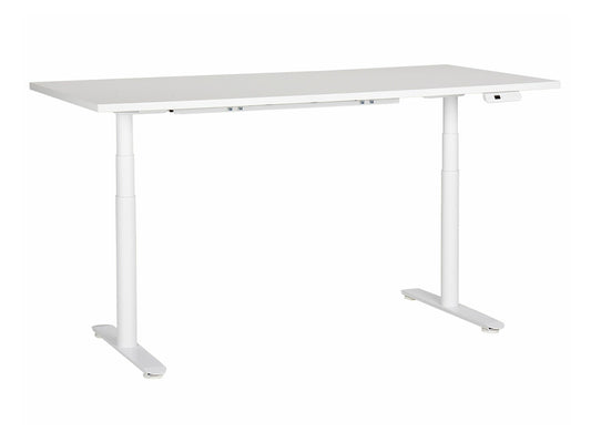 Reguliuojamo aukščio darbo stalas DESTINAS elektrinis, 180 x 80 cm 444099, Stalviršio spalva: Balta, Kojų spalva: Balta