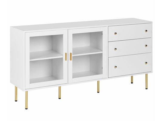 Komoda 2 Durys Sideboard MILORA 160 cm Balta 614340