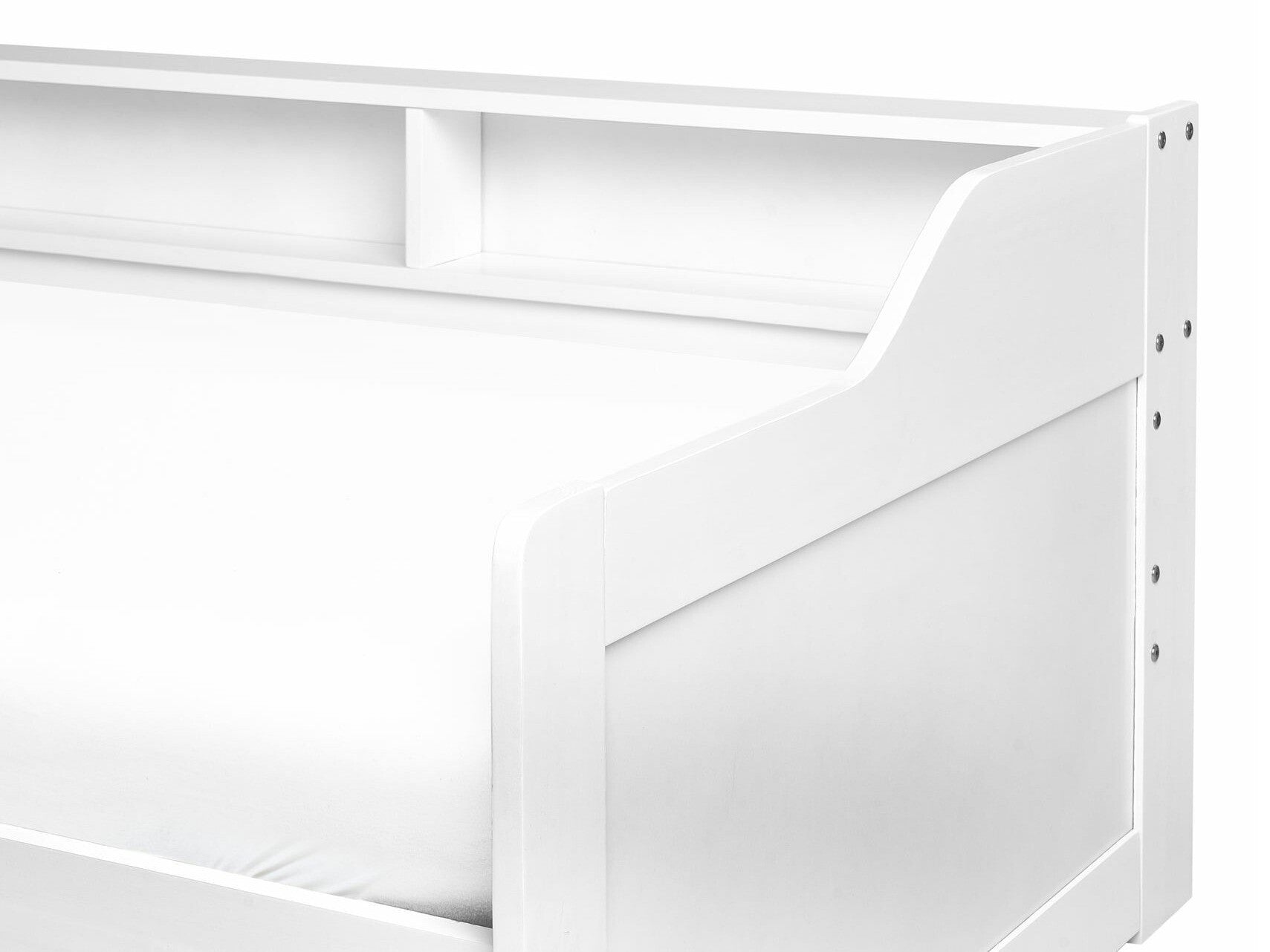 Lova Medinės EU Viengulės Trundle Lova EDERN 614263, Spalva: Balta + Rožinė