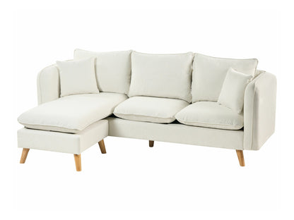 Minkštų baldų komplektas 3 Seater Gobelenas Sofa with Ottoman Balta DALVIK 618322 (Balta)