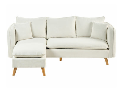 Minkštų baldų komplektas 3 Seater Gobelenas Sofa with Ottoman Balta DALVIK 618322 (Balta)