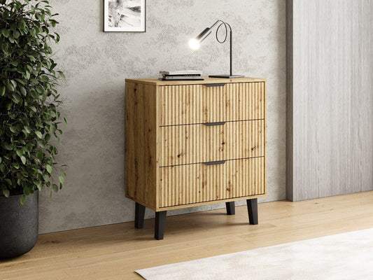 Komoda Komoda Scandi 3S SLIM DĄB ARTISAN