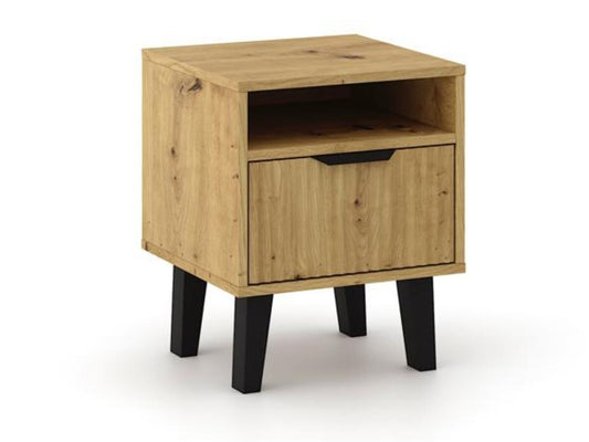 Naktinis staliukas Szafka nocna Scandi 1S SLIM DĄB ARTISAN