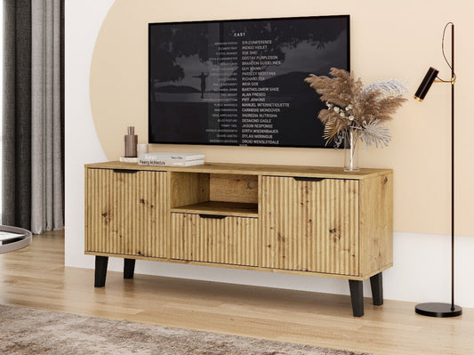 TV staliukas SZAFKA RTV Scandi 2D1S SLIM DĄB ARTISAN