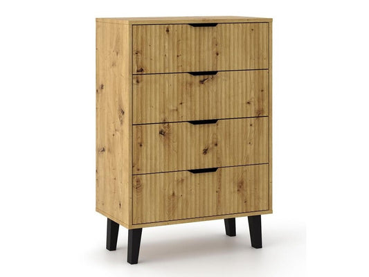 Komoda Komoda Scandi 4S SLIM DĄB ARTISAN